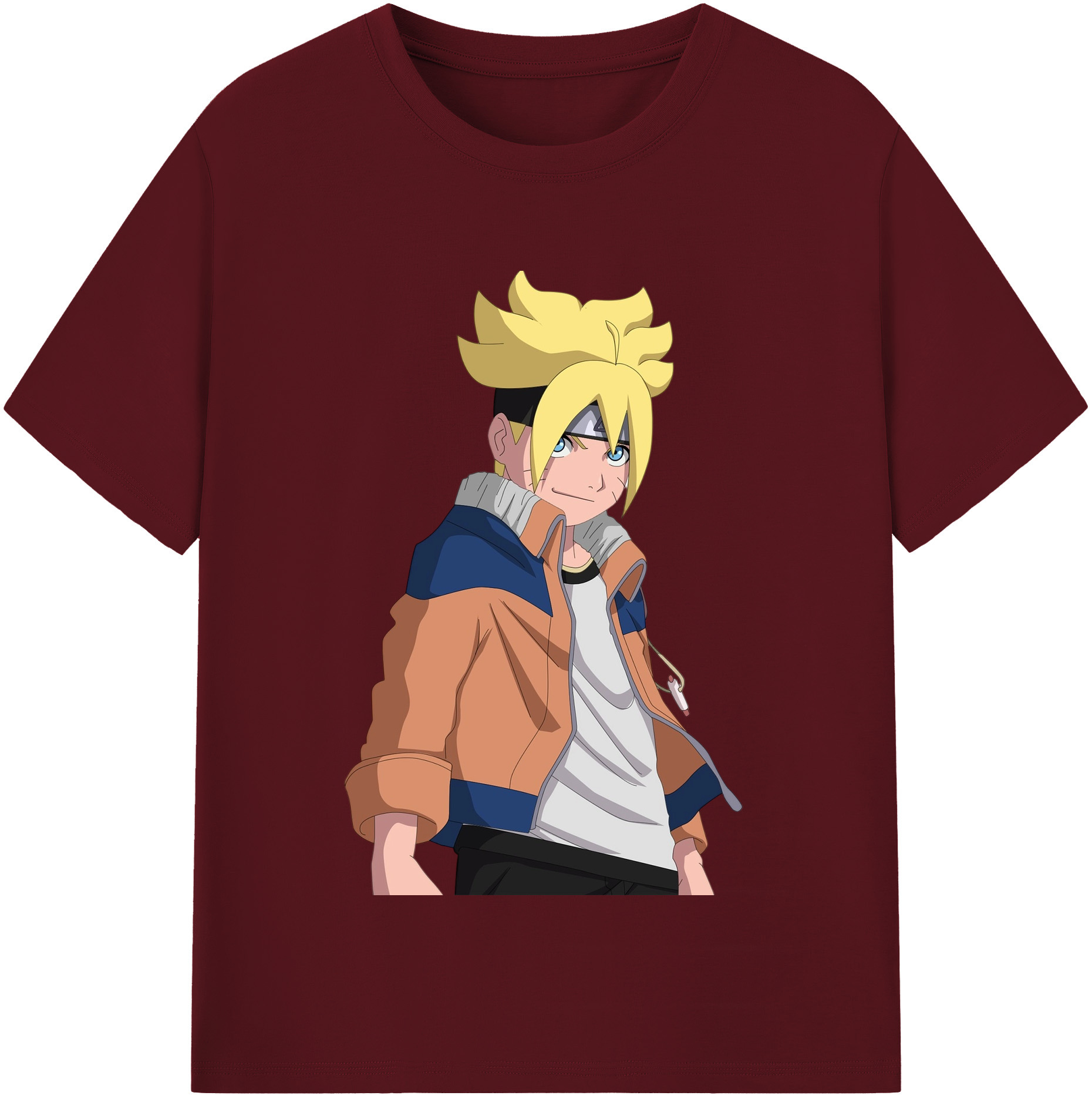 （画像用） NARUTO -ナルト- うずまき ナルト Uzumaki Naruto 綿100％半袖Tシャツ（フロントプリント）
